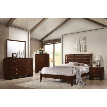 Coaster Serenity Eastern King Panel Bed - Rich Merlot