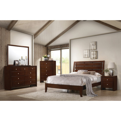 Coaster Serenity Eastern King Panel Bed - Rich Merlot