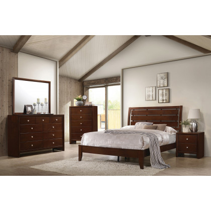Coaster Serenity Eastern King Panel Bed - Rich Merlot