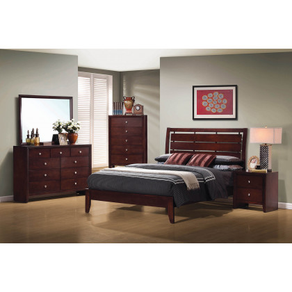 Coaster Serenity Queen Panel Bed - Rich Merlot