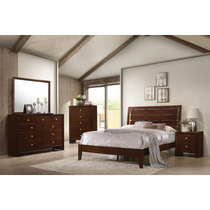 Coaster Serenity Queen Panel Bed - Rich Merlot