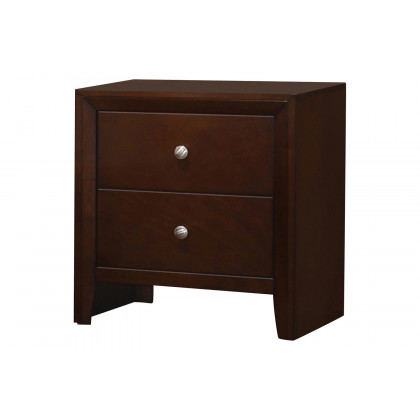 Coaster Serinity Twin Panel Bed with Cut-Out Headboard - Rich Merlot