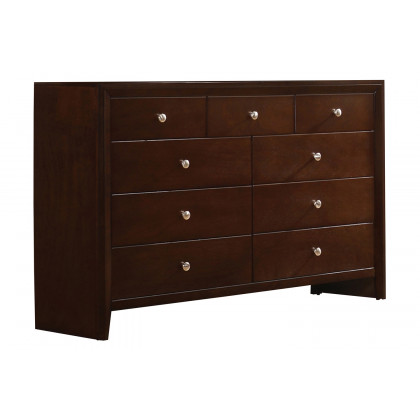 Coaster Serinity Twin Panel Bed with Cut-Out Headboard - Rich Merlot