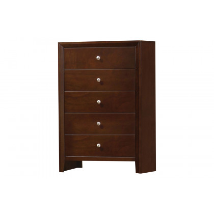Coaster Serinity Twin Panel Bed with Cut-Out Headboard - Rich Merlot