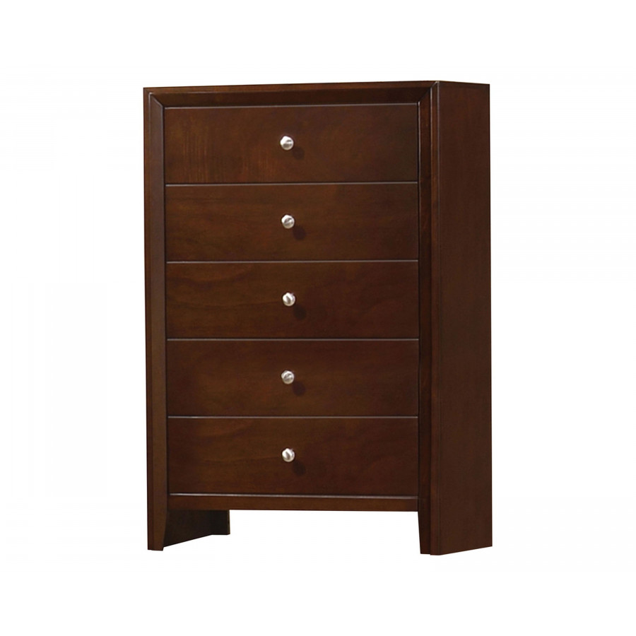 Coaster - Serenity Rectangular 5-Drawer Chest in Rich Merlot