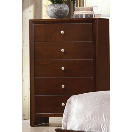 Coaster - Serenity Rectangular 5-Drawer Chest in Rich Merlot