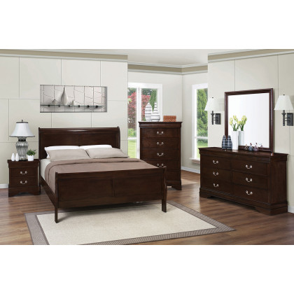Coaster Louis Philippe Eastern King Panel Sleigh Bed - Cappuccino