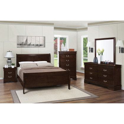 Coaster Louis Philippe Twin Panel Sleigh Bed - Cappuccino