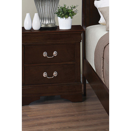 Coaster Louis Philippe 2-Drawer Nightstand - Cappuccino