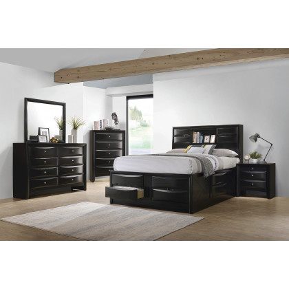 Coaster Briana Eastern King Platform Storage Bed - Black