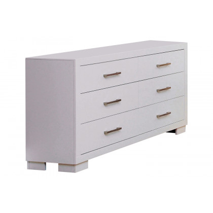 Coaster Jessica Eastern King Platform Bed with Rail Seating - White
