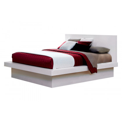 Coaster Jessica Eastern King Platform Bed with Rail Seating - White