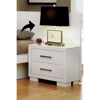 Coaster Jessica 2-Drawer Nightstand - White