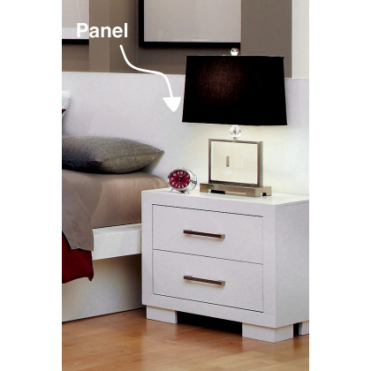 Coaster Jessica 2-Drawer Nightstand - White