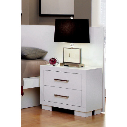 Coaster Jessica 2-Drawer Nightstand - White