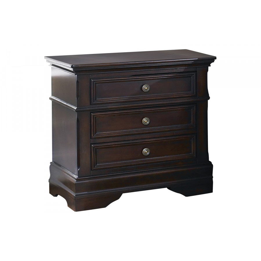 Coaster - Cambridge 3-Drawer Rectangular Nightstand in Cappuccino