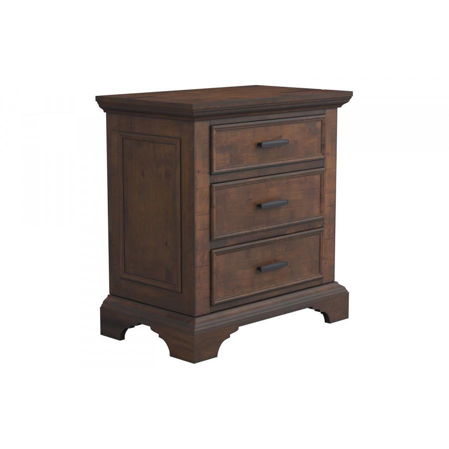 Coaster - Elk Grove 3-Drawer Nightstand in Vintage Bourbon