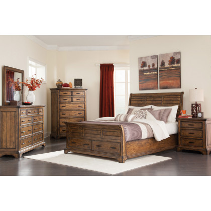 Coaster - Elk Grove 3-Drawer Nightstand in Vintage Bourbon