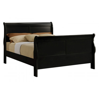 Coaster Santee Louis Philippe Queen Sleigh Panel Bed - Black