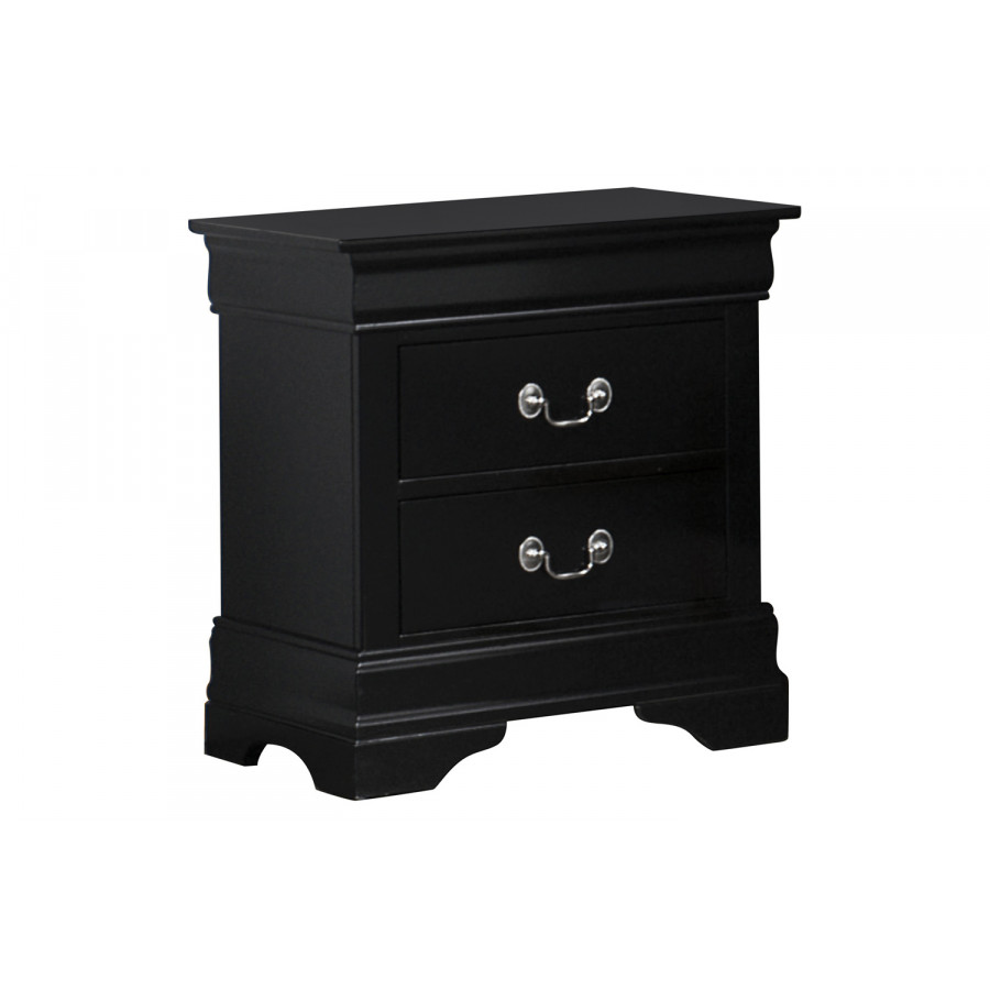 Coaster - Louis Philippe Rectangular 2-Drawer Nightstand in Black