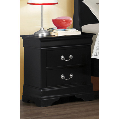 Coaster - Louis Philippe Rectangular 2-Drawer Nightstand in Black