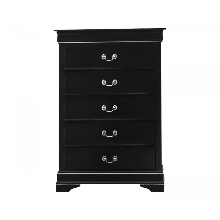 Coaster - Louis Philippe Rectangular 5-Drawer Chest in Black