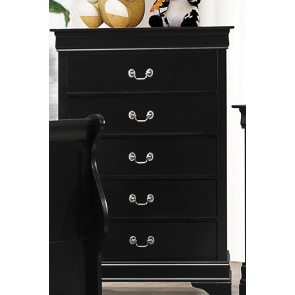 Coaster - Louis Philippe Rectangular 5-Drawer Chest in Black