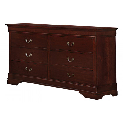 Coaster Santee Louis Philippe Full Sleigh Panel Bed - Red Brown