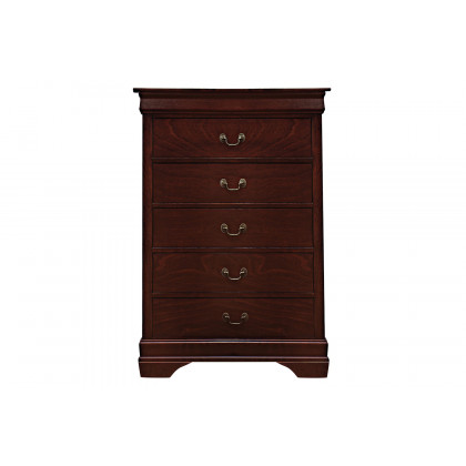 Coaster Santee Louis Philippe Full Sleigh Panel Bed - Red Brown