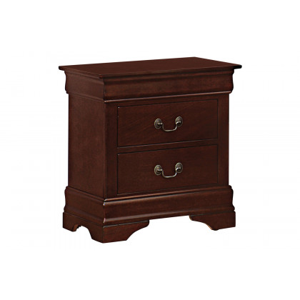 Coaster Santee Louis Philippe Queen Sleigh Panel Bed - Red Brown