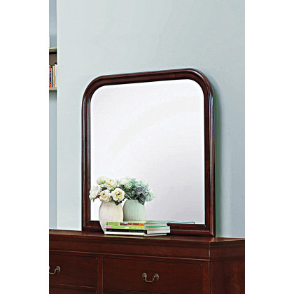 Coaster - Santee Louis Philippe Rectangle Dresser Mirror in Red Brown