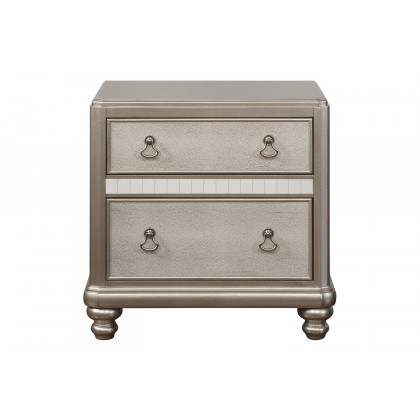 Coaster Bling Game Eastern King Panel Bed - Metallic Platinum