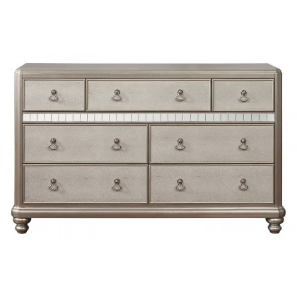 Coaster Bling Game Eastern King Panel Bed - Metallic Platinum