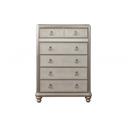 Coaster Bling Game Eastern King Panel Bed - Metallic Platinum