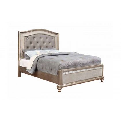 Coaster Bling Game Eastern King Panel Bed - Metallic Platinum