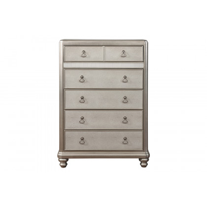 Coaster Bling Game Queen Panel Bed - Metallic Platinum