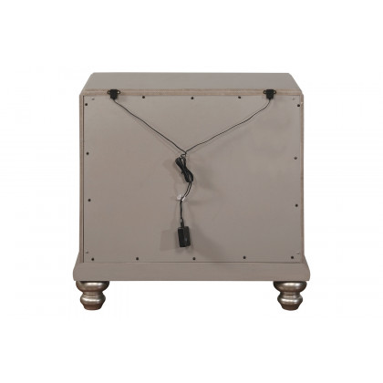 Coaster - Bling Game 2-Drawer Nightstand in Metallic Platinum