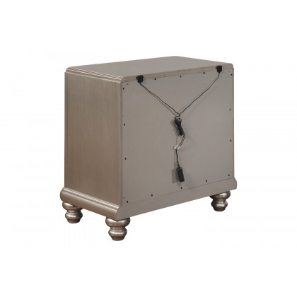 Coaster - Bling Game 2-Drawer Nightstand in Metallic Platinum
