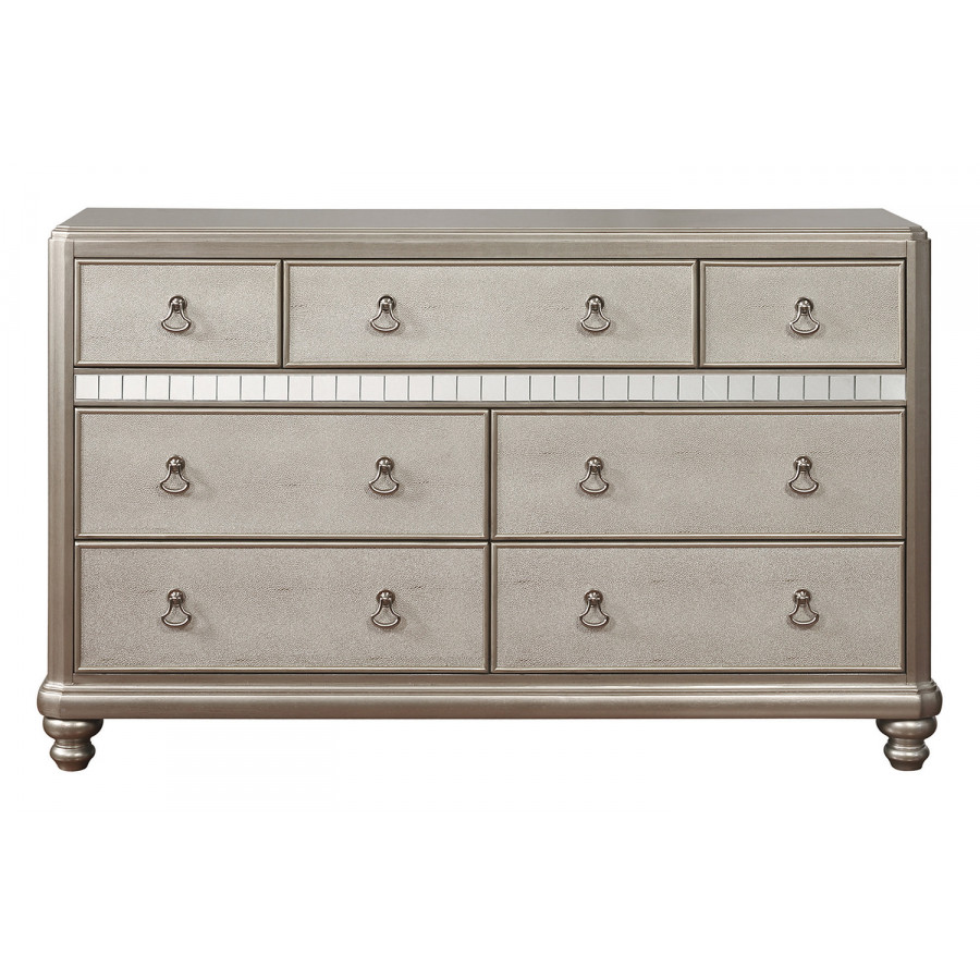 Coaster - Bling Game 7-Drawer Dresser in Metallic Platinum