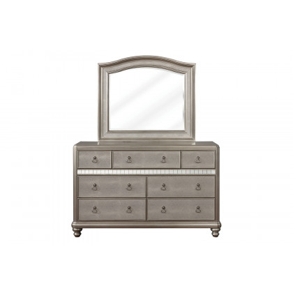 Coaster - Bling Game Arched Mirror in Metallic Platinum