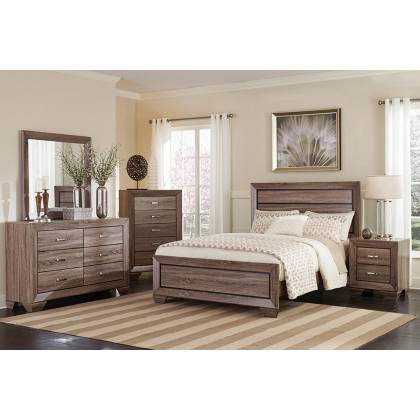 Coaster Kauffman Eastern King Storage Bed - Washed Taupe