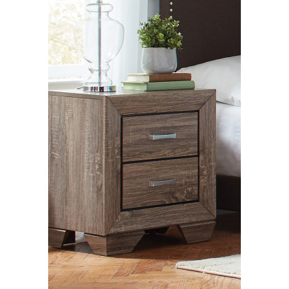 Coaster Kauffman 2-Drawer Nightstand - Washed Taupe