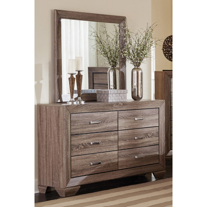 Coaster Kauffman 6-Drawer Dresser - Washed Taupe