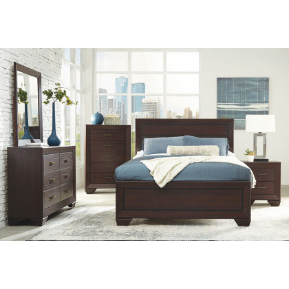 Coaster Kauffman Eastern King Panel Bed - Dark Cocoa