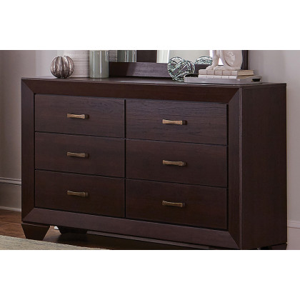 Coaster Kauffman 6-Drawer Dresser - Dark Cocoa