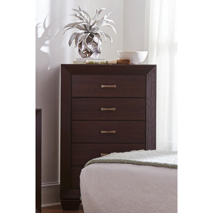 Coaster Kauffman 5-Drawer Chest - Dark Cocoa