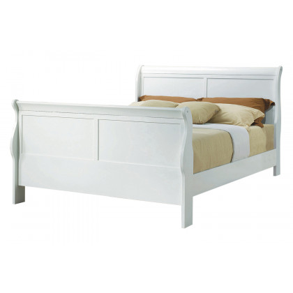 Coaster Louis Philippe Twin Sleigh Panel Bed - White