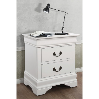 Coaster Louis Philippe 2-Drawer Nightstand - White