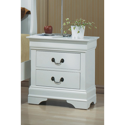 Coaster Louis Philippe 2-Drawer Nightstand - White