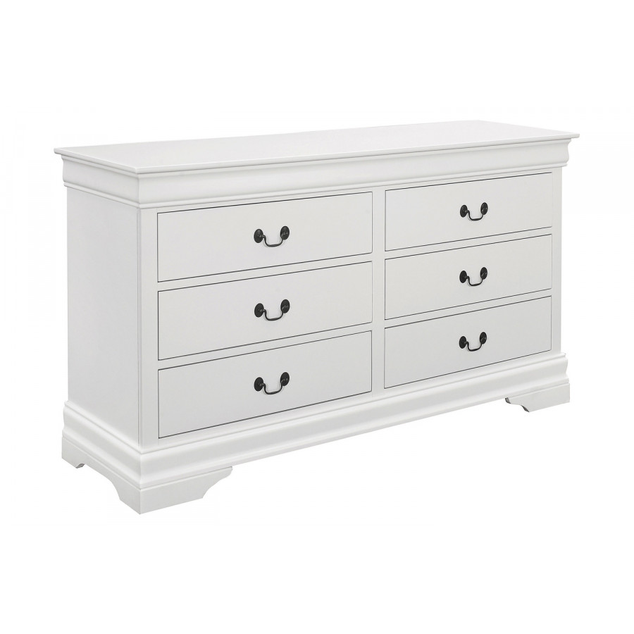 Coaster Louis Philippe 6-Drawer Dresser - White
